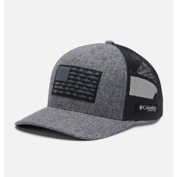Columbia Ženske Kape - PFG Mesh Snap Back Fish Flag Ball Tamno Sive Crne | WGOD-29465